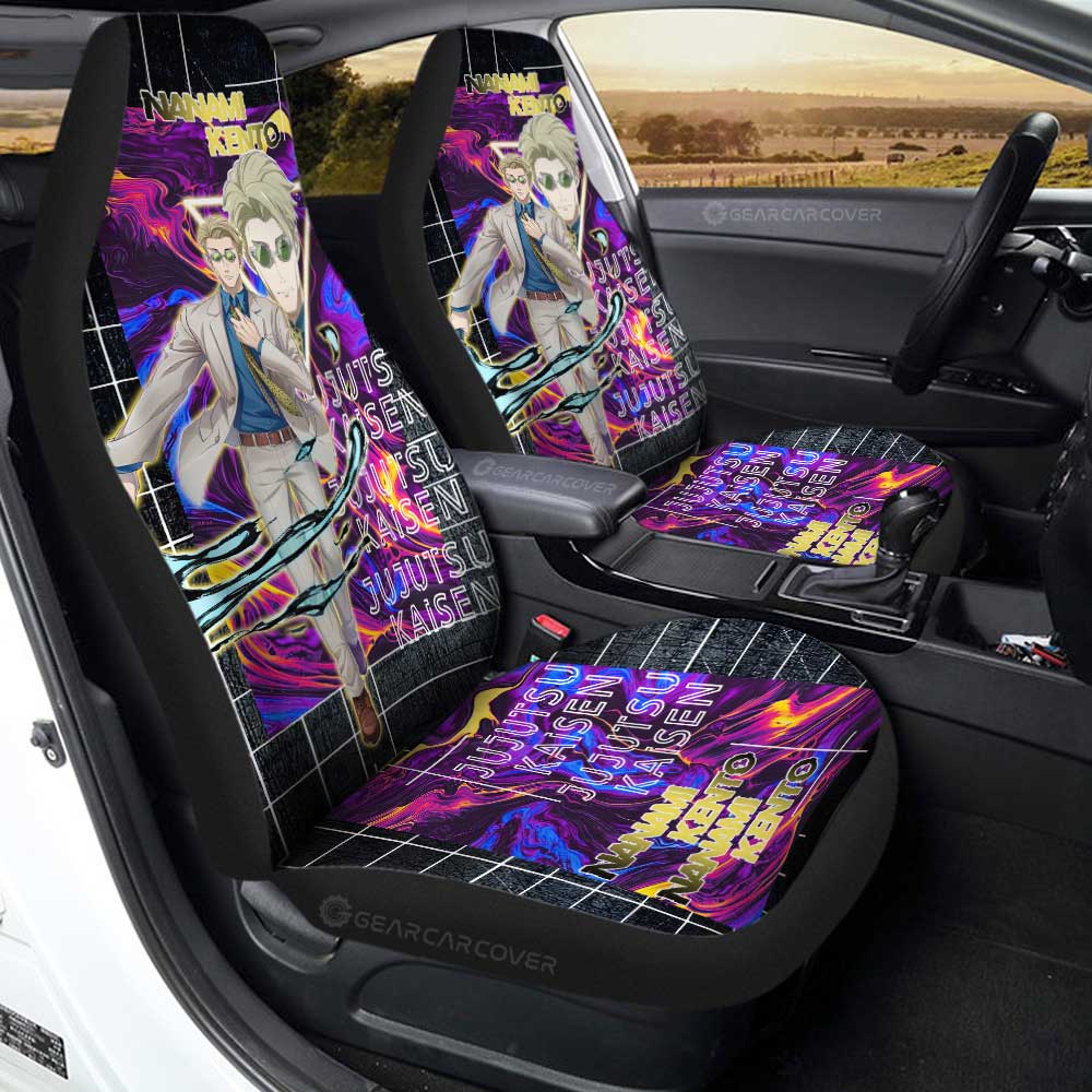 Nanami Kento Car Seat Covers Custom Jujutsu Kaisen Anime Car Accessories - Gearcarcover - 3