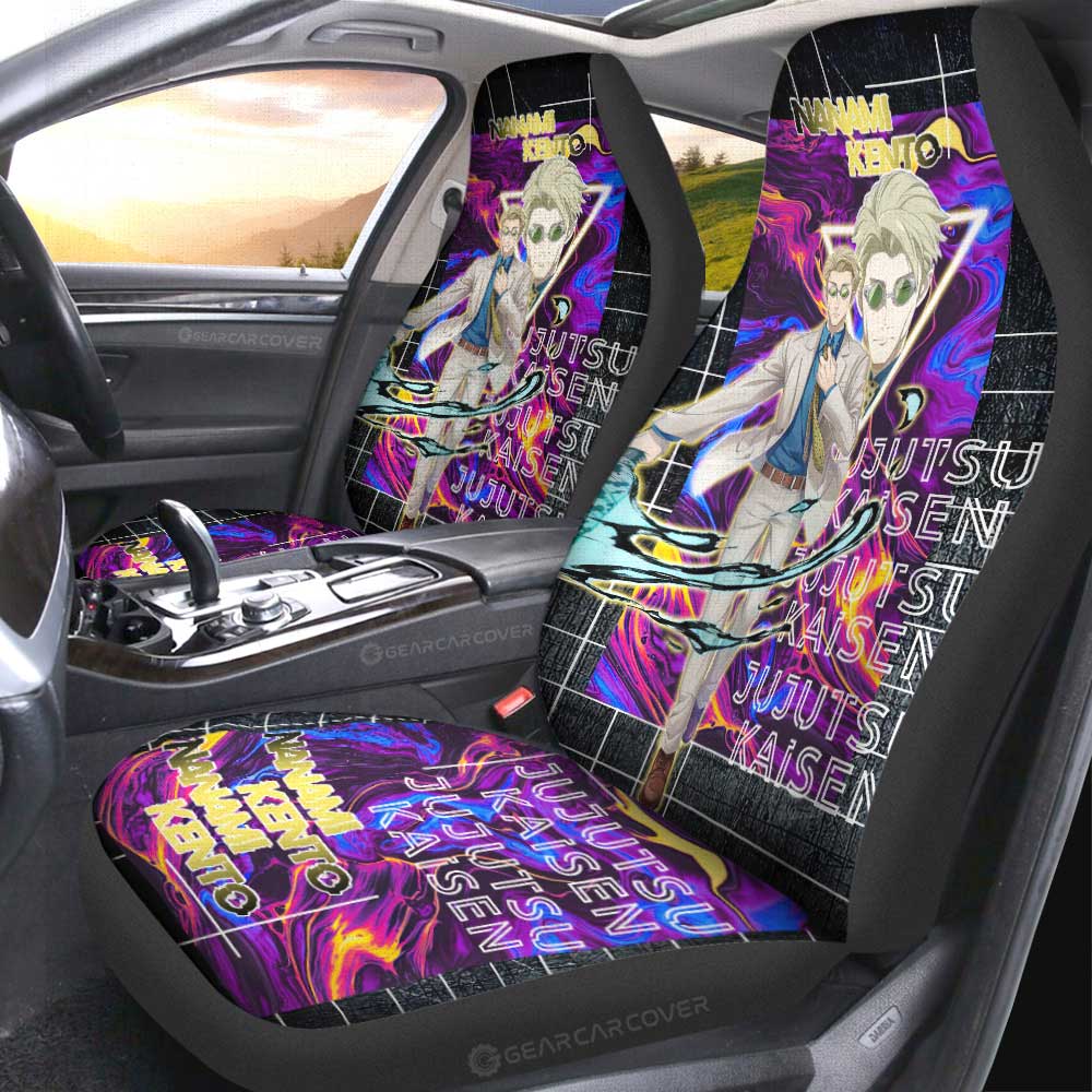 Nanami Kento Car Seat Covers Custom Jujutsu Kaisen Anime Car Accessories - Gearcarcover - 4