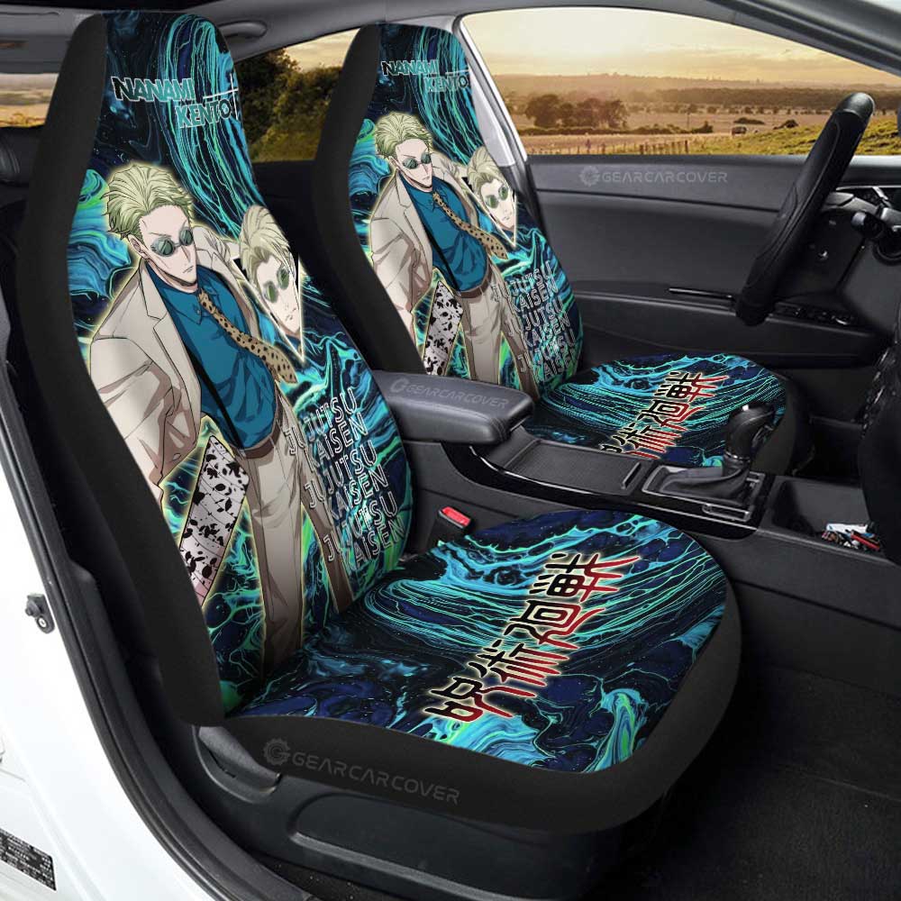 Nanami Kento Car Seat Covers Custom Jujutsu Kaisen Anime Car Accessories - Gearcarcover - 2