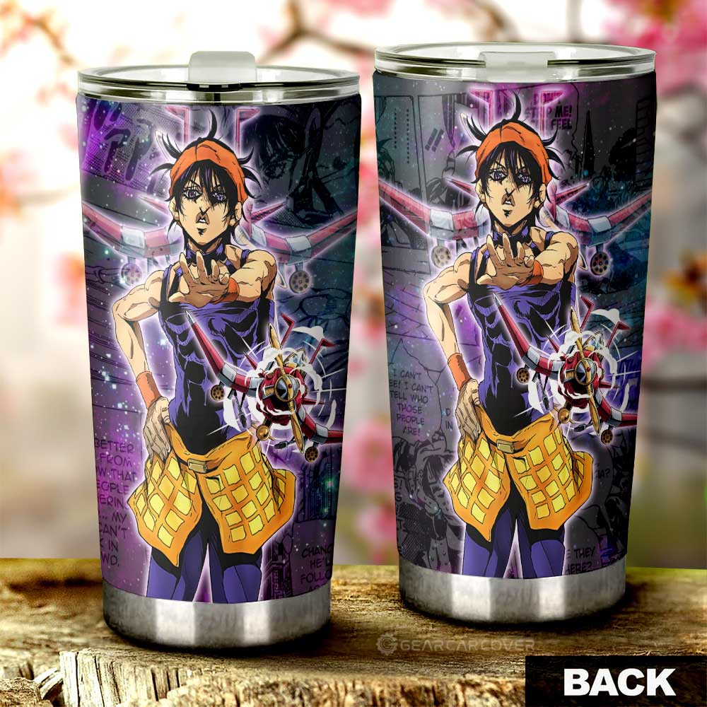 Narancia Ghirga Tumbler Cup Custom JJBA Anime Car Accessories Galaxy Style - Gearcarcover - 3