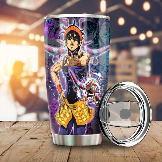Narancia Ghirga Tumbler Cup Custom JJBA Anime Car Accessories Galaxy Style - Gearcarcover - 1