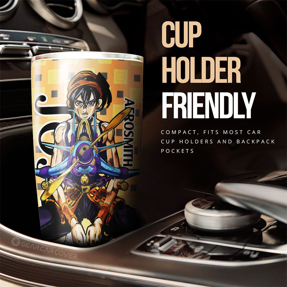 Narancia Ghirga Tumbler Cup Custom JoJo's Bizarre Adventure Anime Car Accessories - Gearcarcover - 3