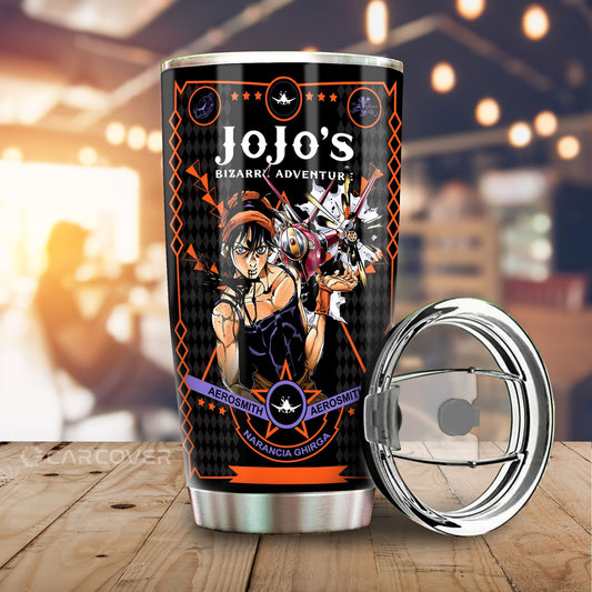 Narancia Ghirga Tumbler Cup Custom JoJo's Bizarre Anime Car Accessories - Gearcarcover - 1