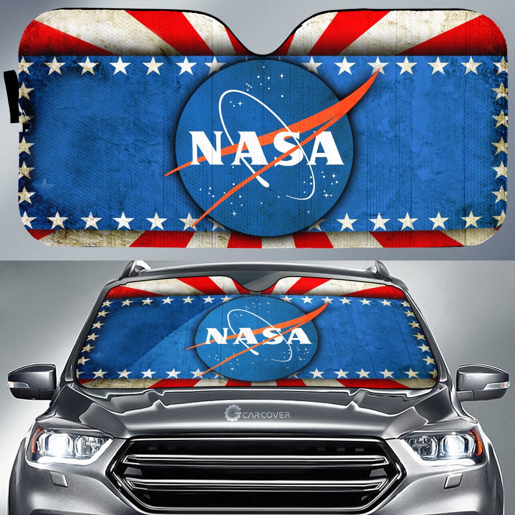 Nasa Car Sunshade Custom National Aeronautics and Space Administration Car Accessories - Gearcarcover - 1