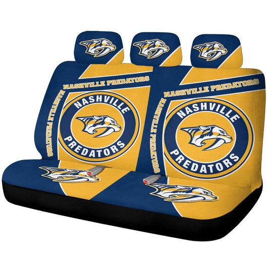 Nashville Predators Car Back Seat Cover Custom Car Accessories For Fans - Gearcarcover - 1