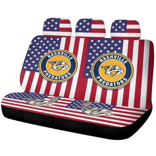 Nashville Predators Car Back Seat Cover Custom Car Accessories - Gearcarcover - 1