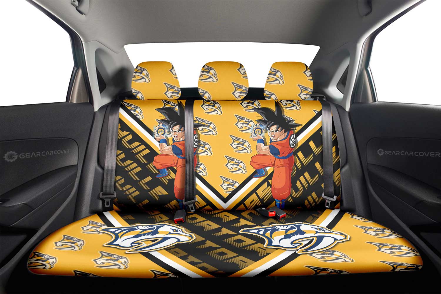 Nashville Predators Car Back Seat Cover Custom Car Decorations For Fans - Gearcarcover - 2