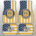 Nashville Predators Car Floor Mats Custom US Flag Style - Gearcarcover - 1