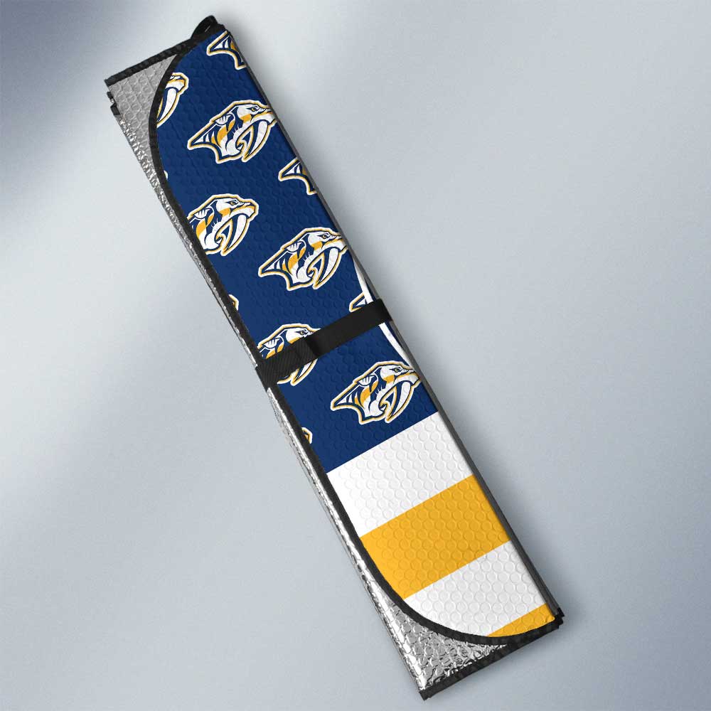 Nashville Predators Car Sunshade Custom US Flag Style - Gearcarcover - 3