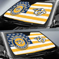 Nashville Predators Car Sunshade Custom US Flag Style - Gearcarcover - 2