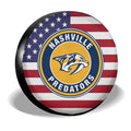 Nashville Predators Spare Tire Covers Custom US Flag Style - Gearcarcover - 3