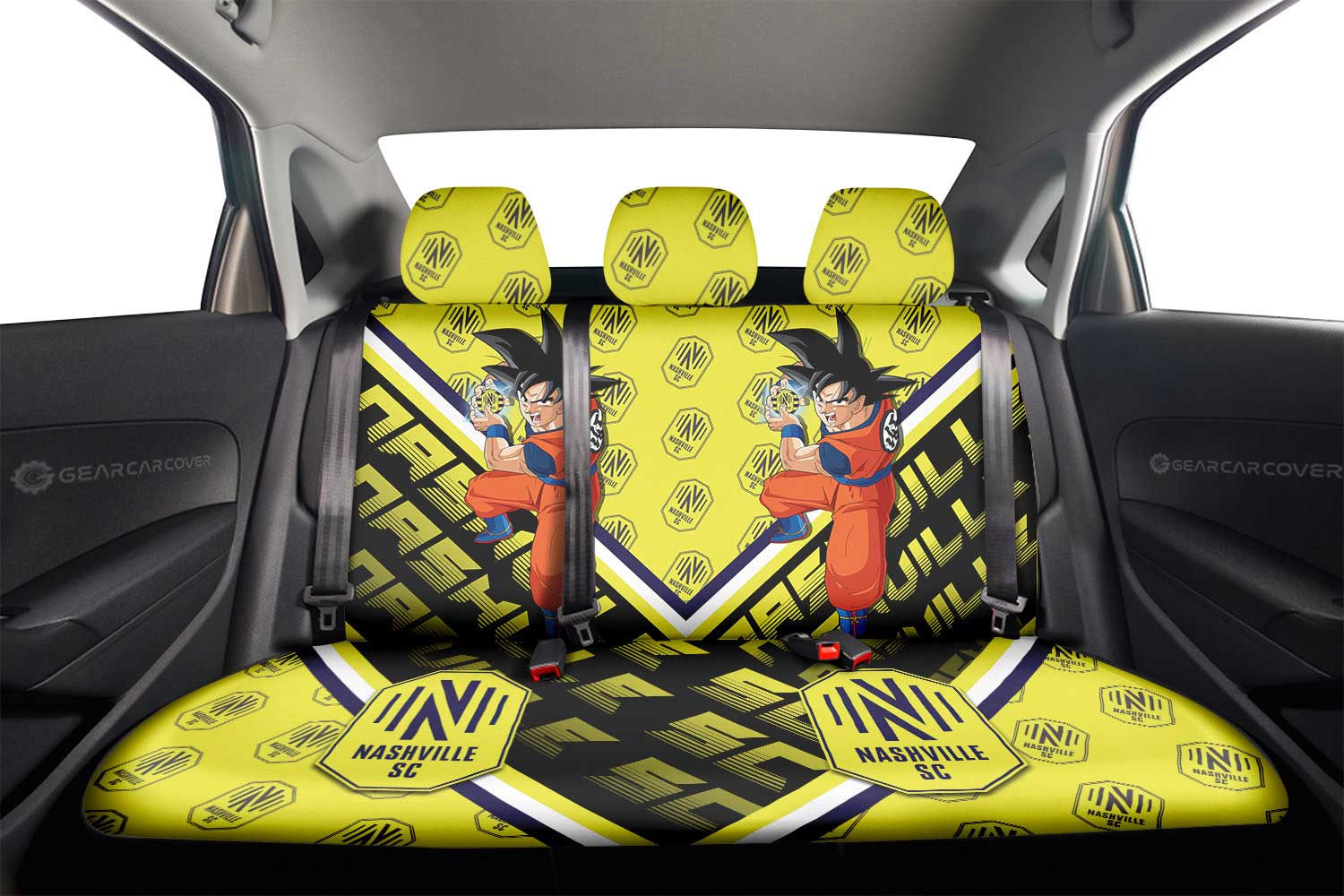 Nashville SC Car Back Seat Covers Custom Car Accessories For Fans - Gearcarcover - 2