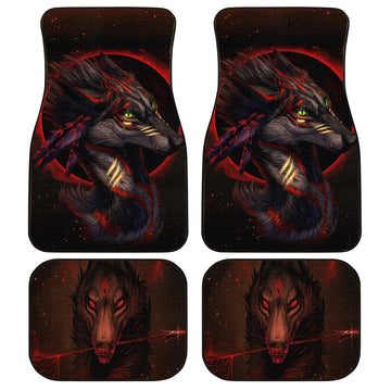 Native American Wolf Dreamcatcher Car Floor Mats - Gearcarcover - 1