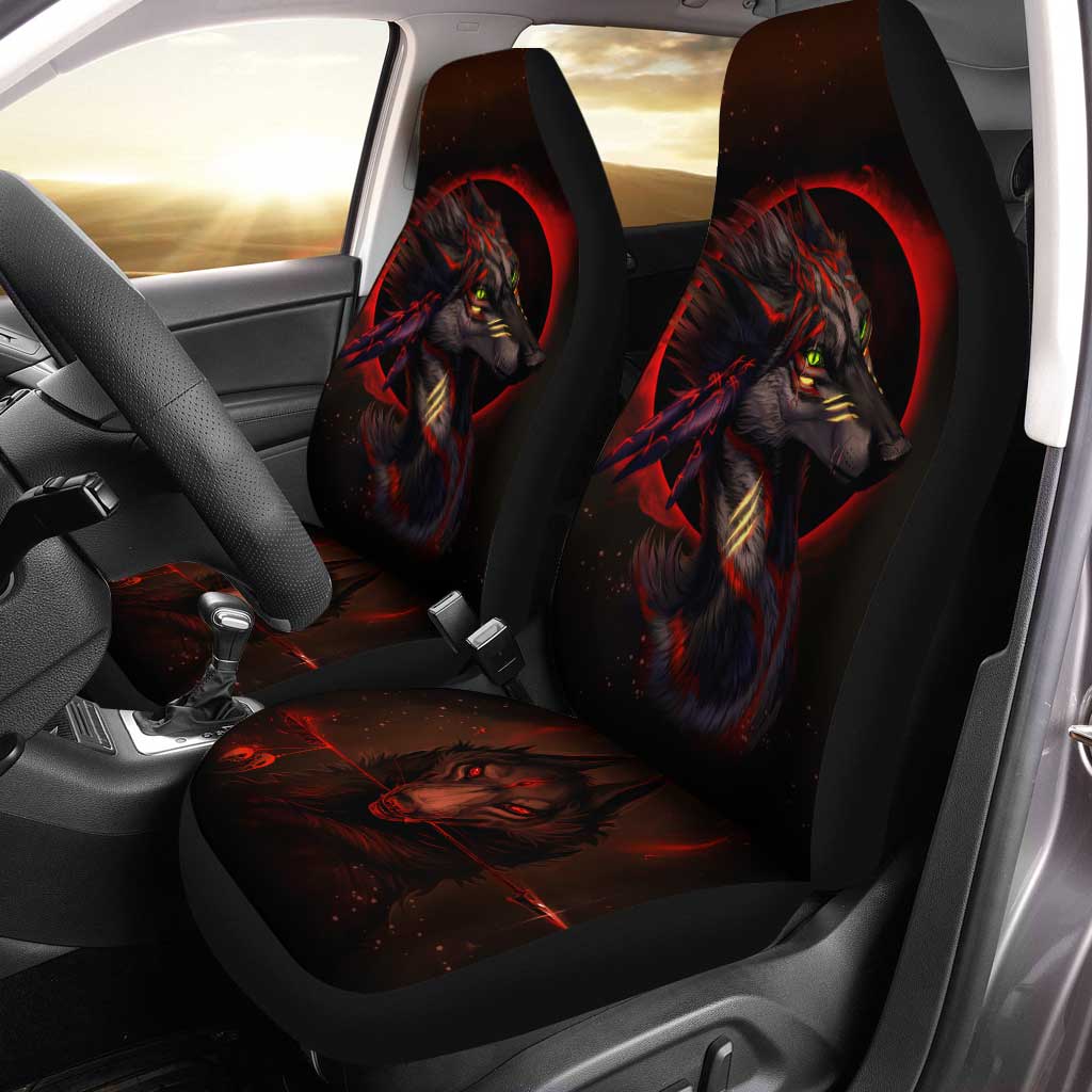 Native American Wolf Dreamcatcher Car Seat Covers Set Of 2 Interior Accessories - Gearcarcover - 2