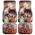 Native American Wolf Dreamcatcher Custom Car Floor Mats Accessories - Gearcarcover - 1