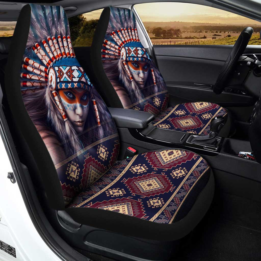 Native Girl Car Seat Covers Custom Warrior Woman Car Accessories - Gearcarcover - 2