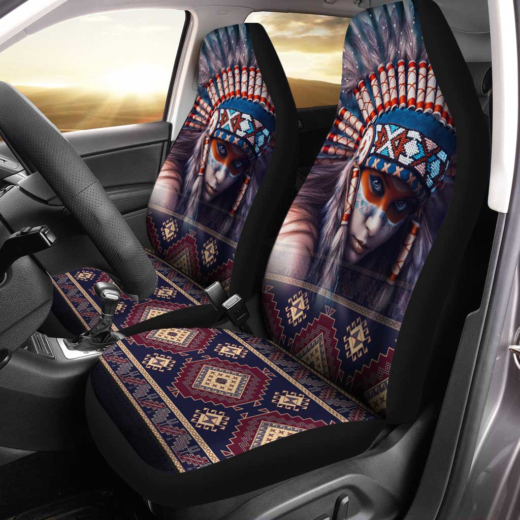 Native Girl Car Seat Covers Custom Warrior Woman Car Accessories - Gearcarcover - 1
