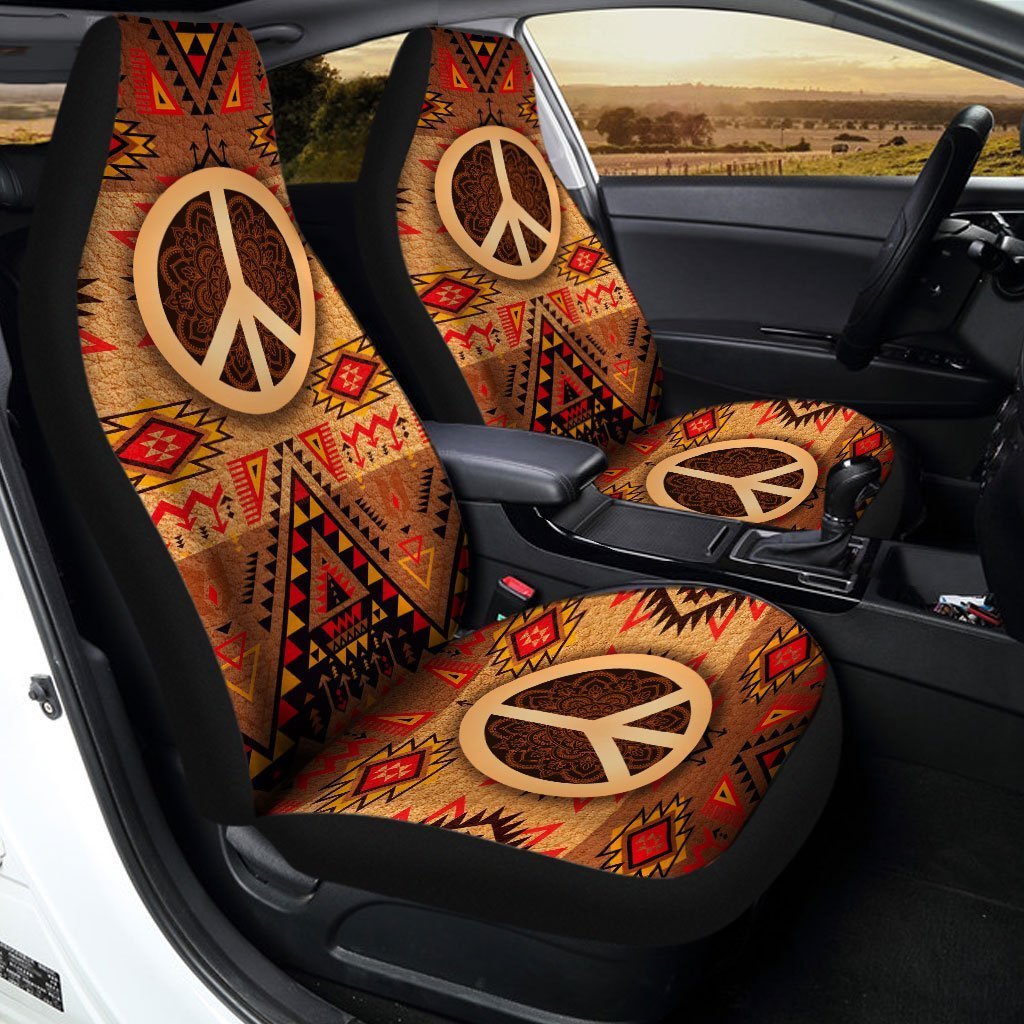 Native Hippie Peace Car Seat Covers Custom Car Accessories - Gearcarcover - 2