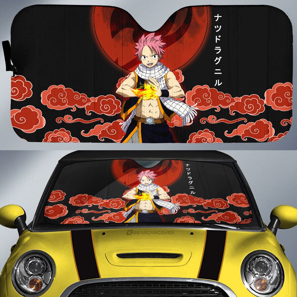 Natsu Car Sunshade Custom Fairy Tail Anime Car Accessories - Gearcarcover - 1
