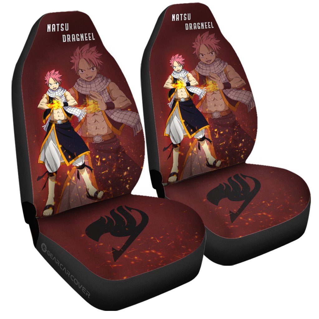 Natsu Dragneel Car Seat Covers Custom Fairy Tail Anime Car Accessories - Gearcarcover - 3