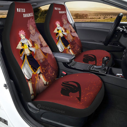 Natsu Dragneel Car Seat Covers Custom Fairy Tail Anime Car Accessories - Gearcarcover - 1