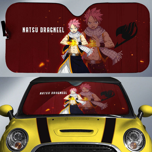 Natsu Dragneel Car Sunshade Custom Fairy Tail Anime Car Accessories - Gearcarcover - 1