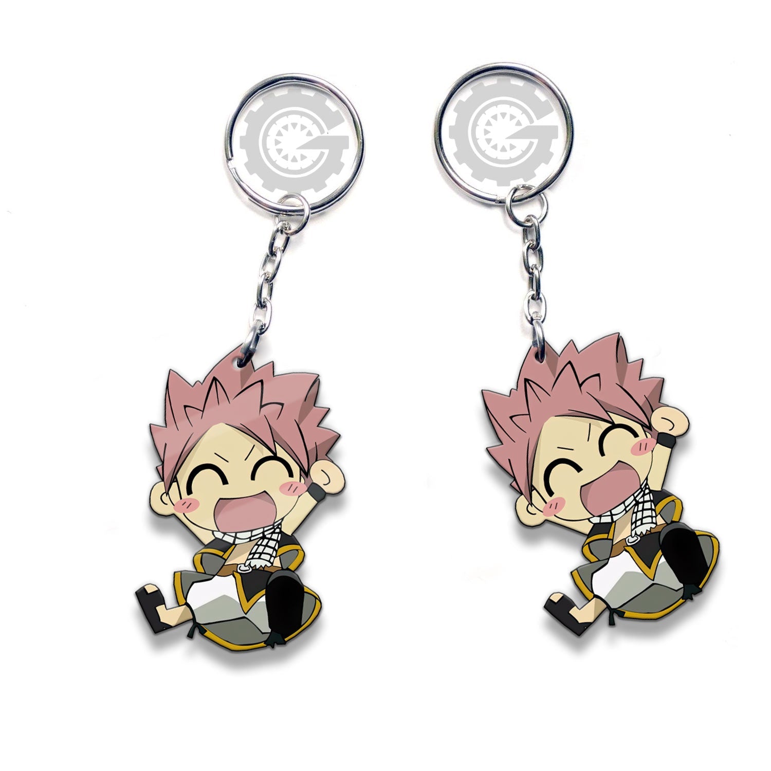 Natsu Dragneel Keychain Custom Fairy Tail Anime Car Accessories - Gearcarcover - 3