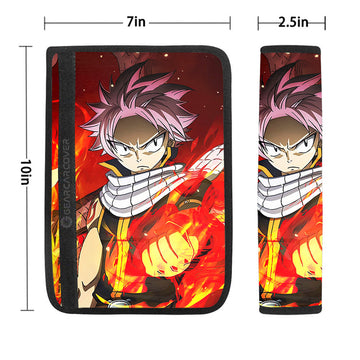 Natsu Dragneel Seat Belt Covers Custom Fairy Tail Anime Car Accessories - Gearcarcover - 1