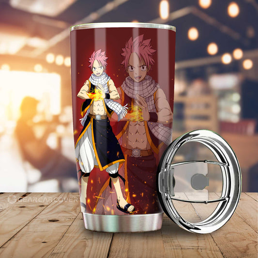 Natsu Dragneel Tumbler Cup Custom Fairy Tail Anime Car Accessories - Gearcarcover - 1