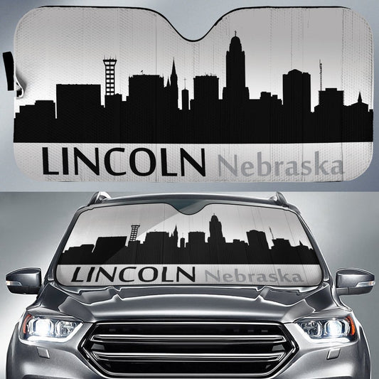 Nebraska Lincoln Skyline Car Sunshade Custom Car Accessories - Gearcarcover - 1
