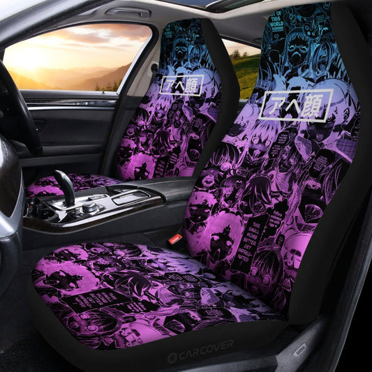 Negative Ahegao Car Seat Covers Custom Car Interior Accessories - Gearcarcover - 2