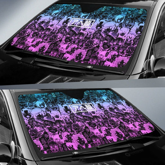 Negative Ahegao Car Sunshade Custom Car Interior Accessories - Gearcarcover - 2