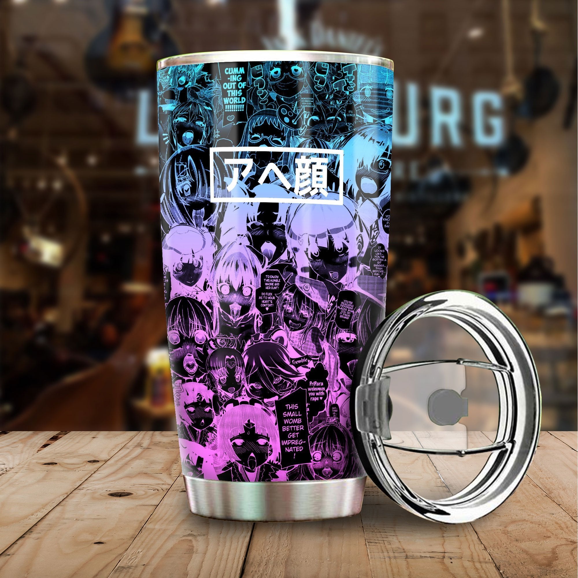 Negative Ahegao Tumbler Cup Custom Car Interior Accessories - Gearcarcover - 1