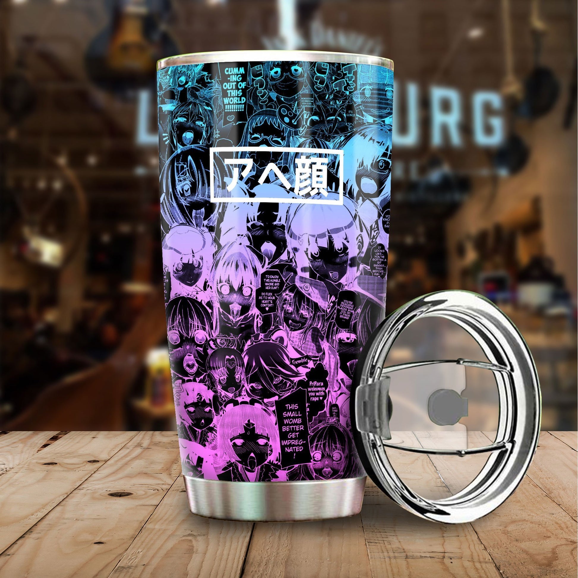 Negative Ahegao Tumbler Cup Custom Car Interior Accessories - Gearcarcover - 1