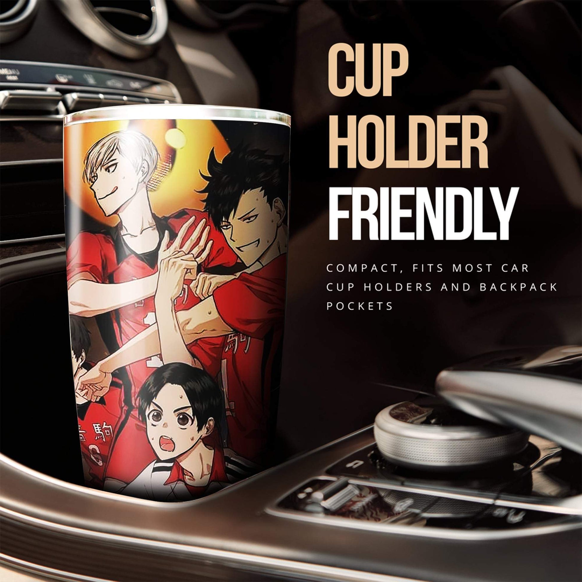 Nekoma Team Tumbler Cup Custom Anime Haikyuu Car Accessories - Gearcarcover - 2