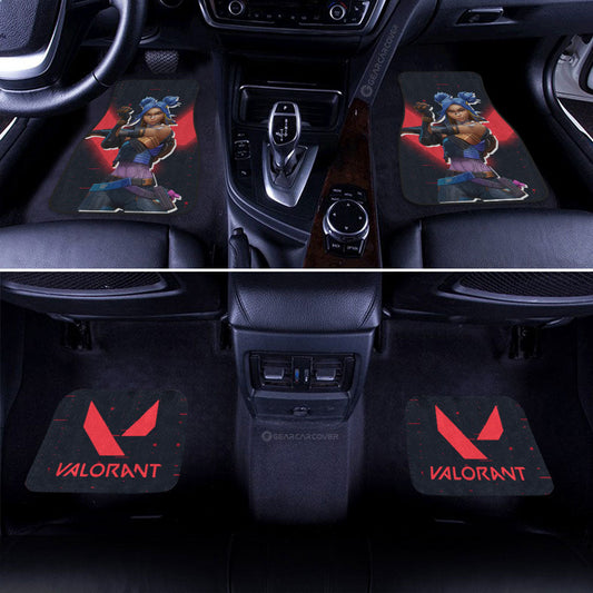 Neon Car Floor Mats Custom Valorant Agent - Gearcarcover - 2