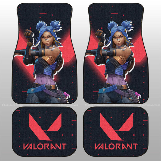 Neon Car Floor Mats Custom Valorant Agent - Gearcarcover - 1