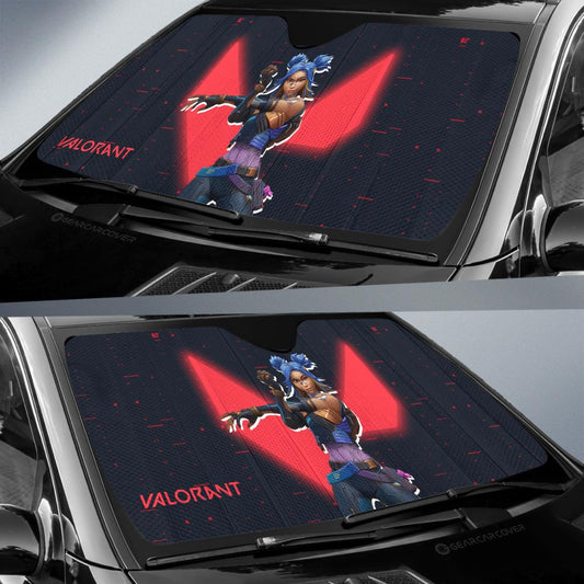 Neon Car Sunshade Custom Valorant Agent - Gearcarcover - 2