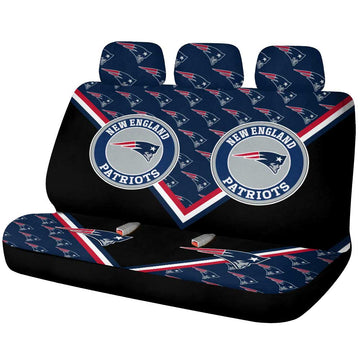 New England Patriots Car Back Seat Cover Custom Car Decorations For Fans - Gearcarcover - 1