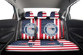 New England Patriots Car Back Seat Cover Custom US Flag Style - Gearcarcover - 2