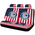 New England Patriots Car Back Seat Cover Custom US Flag Style - Gearcarcover - 1