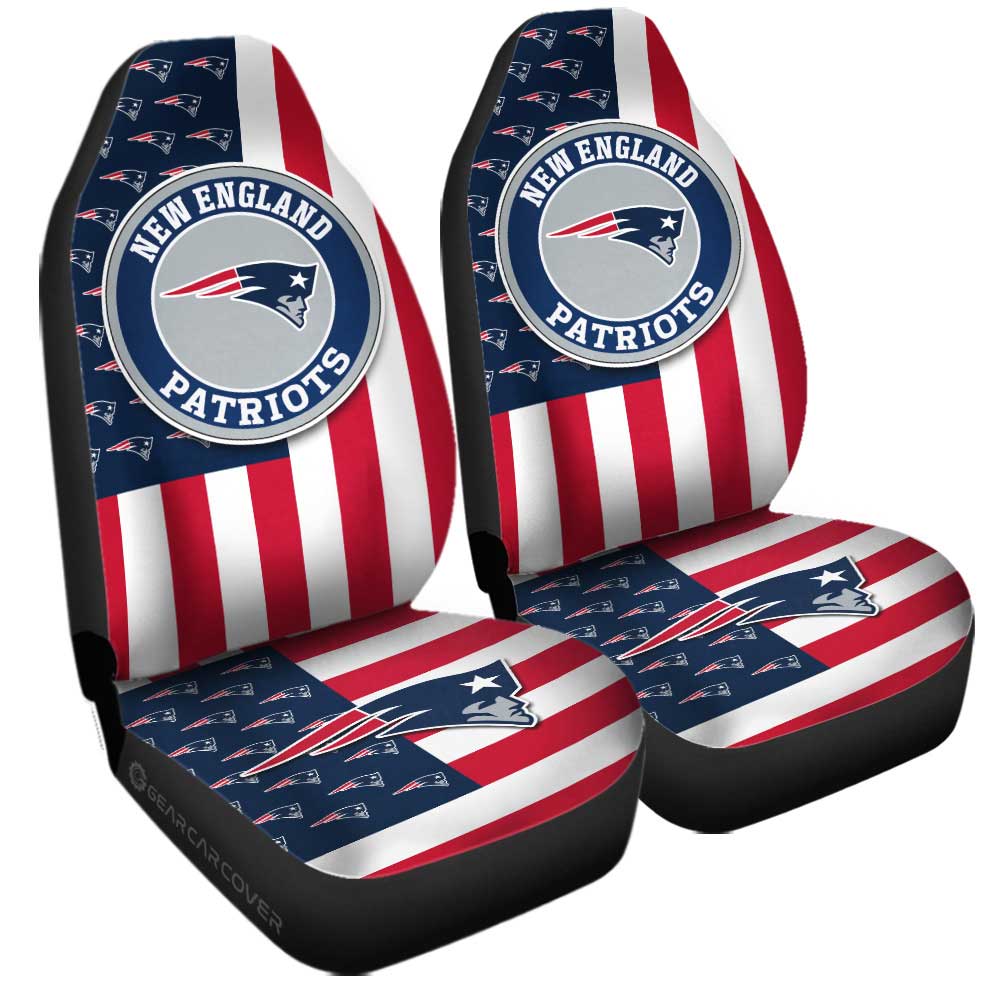 New England Patriots Car Seat Covers Custom US Flag Style - Gearcarcover - 3