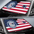 New England Patriots Car Sunshade Custom US Flag Style - Gearcarcover - 2