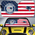 New England Patriots Car Sunshade Custom US Flag Style - Gearcarcover - 1