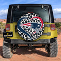 New England Patriots Spare Tire Cover Custom Leopard Heart For Fans - Gearcarcover - 2