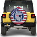 New England Patriots Spare Tire Covers Custom US Flag Style - Gearcarcover - 1