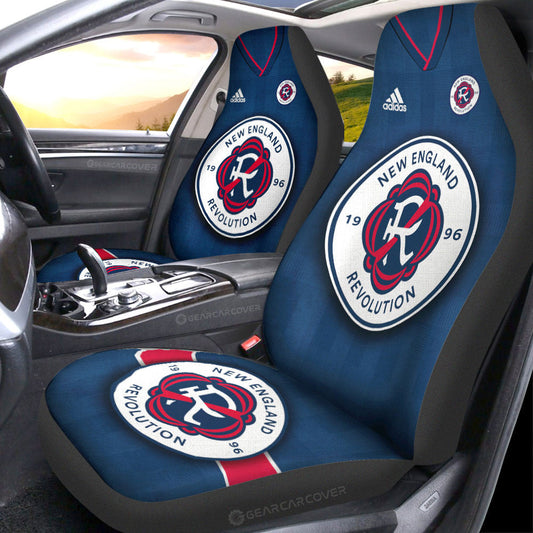 New England Revolution Car Seat Covers Custom Car Accessories For Fans - Gearcarcover - 1