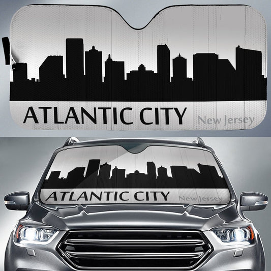 New Jersey Atlantic Skyline Car Sunshade Custom Car Accessories - Gearcarcover - 1