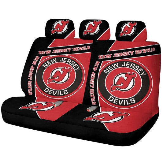 New Jersey Devils Car Back Seat Cover Custom Car Accessories For Fans - Gearcarcover - 1
