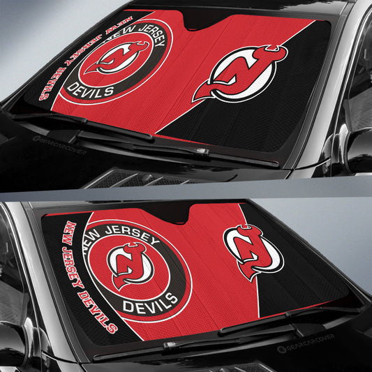 New Jersey Devils Car Sunshade Custom Car Accessories For Fans - Gearcarcover - 2